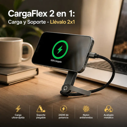 CargaFlex 2 en 1: Carga y Soporte