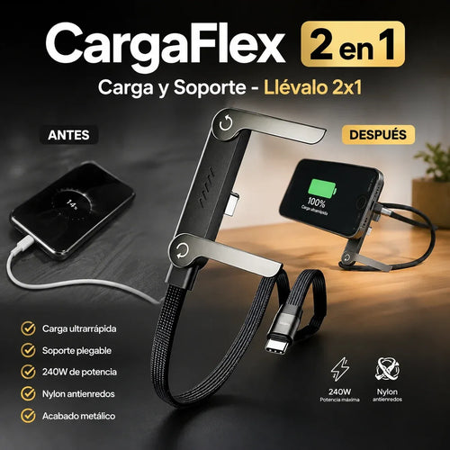 CargaFlex 2 en 1: Carga y Soporte